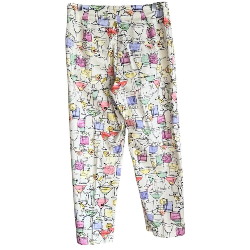 Fibers by Barbera Lesser Women’s Cocktail Print Cropped Pants Size 4 - Picture 8 of 8